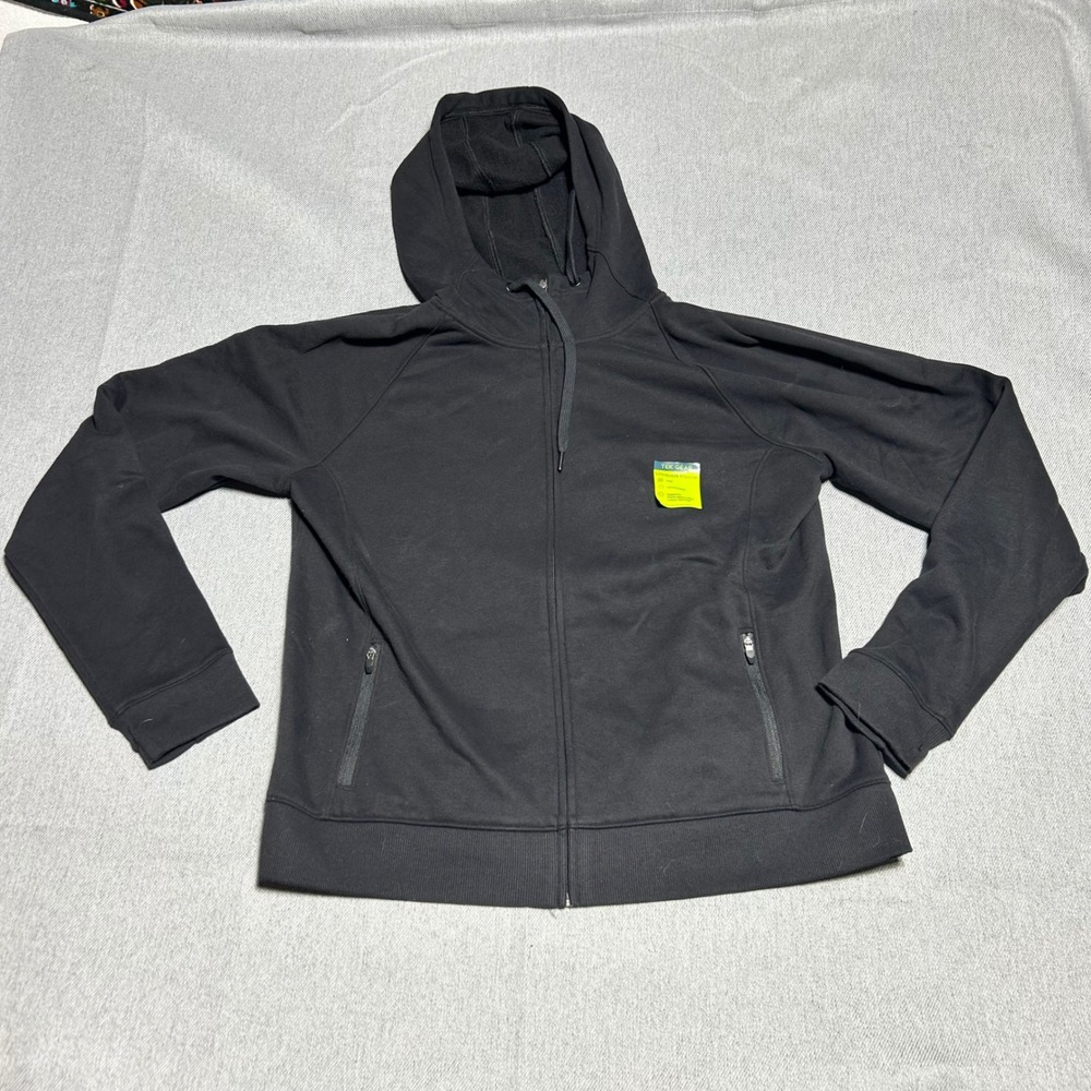 Tek Gear Womens Ultrasoft Fleece Full Zip Hoodie Large Black Active‎ Sweatshirt